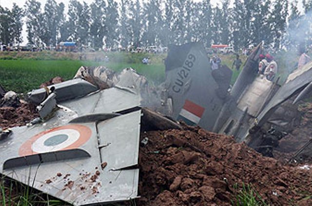 IAF's Jaguar fighter aircraft crashed at Naini area of Allahabad.
