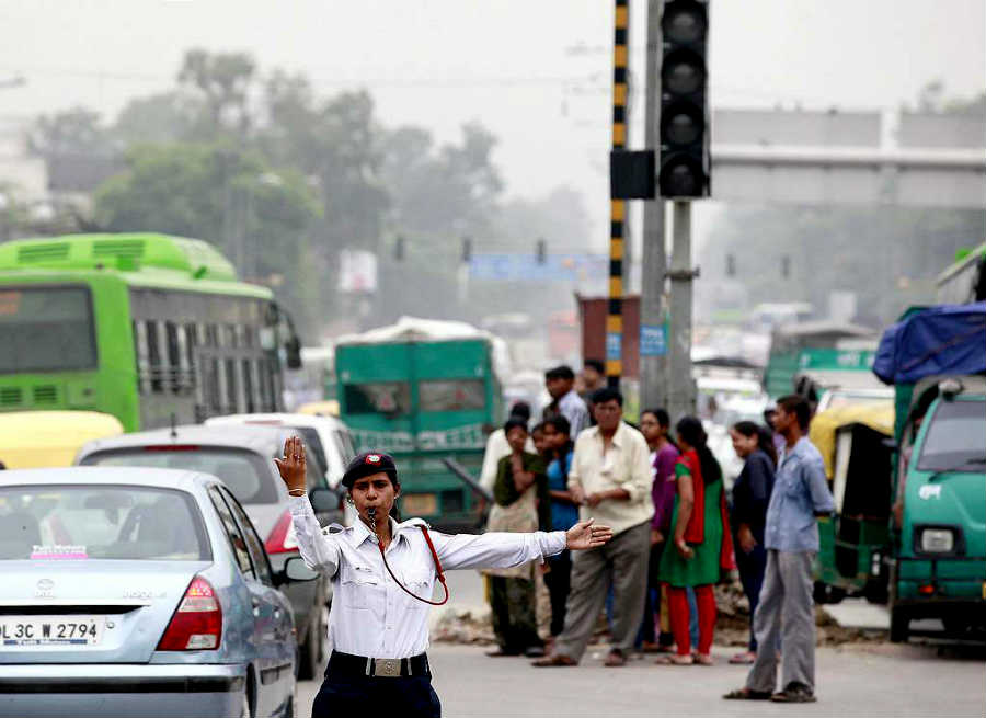 traffic-Police-Delhi, odd even trial